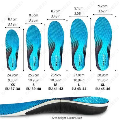 Orthopedic Insoles for Feet Sport Shock-absorbing Insole for Shoes Arch Support Plantar Fasciitis Templates Pads Men Women Sole