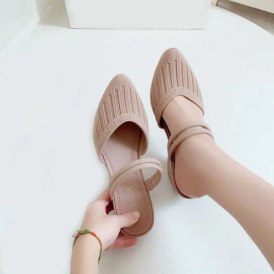 Fashion Women's Sandals Mules Slippers For Beach Shoes Close Toe Women Heels Strappy Wedges Shoes For Women Plastic Sandals