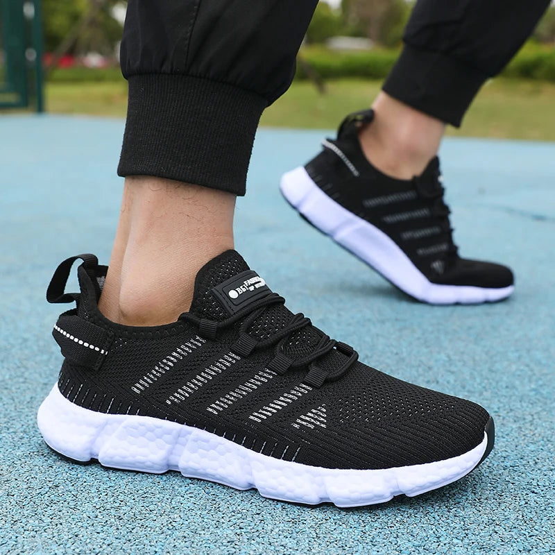 New Summer Soft Soled Running Shoes Men Mesh Breathable Casual Shoes Comfortable Fashionable Versatile Outdoor Exercise Shoes