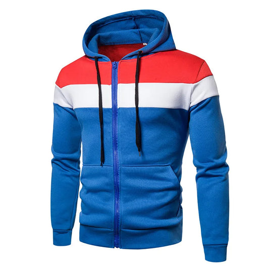 Spring And Autumn Zipper Coat New Fashion Outdoors Sports Casual Men Hooded Sweater Street Apparel Personality Design Tops