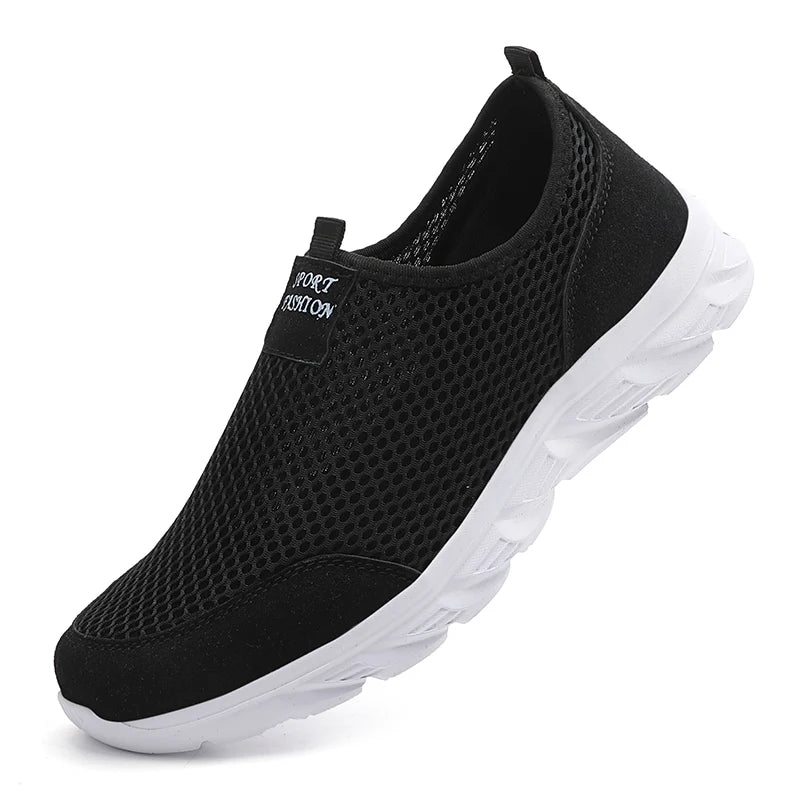 Breathable Summer Sneakers Men Casual Sport Shoes Light Weight Mesh Footwear For Running Slip On Walking Shoes