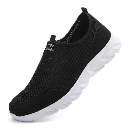 Breathable Summer Sneakers Men Casual Sport Shoes Light Weight Mesh Footwear For Running Slip On Walking Shoes