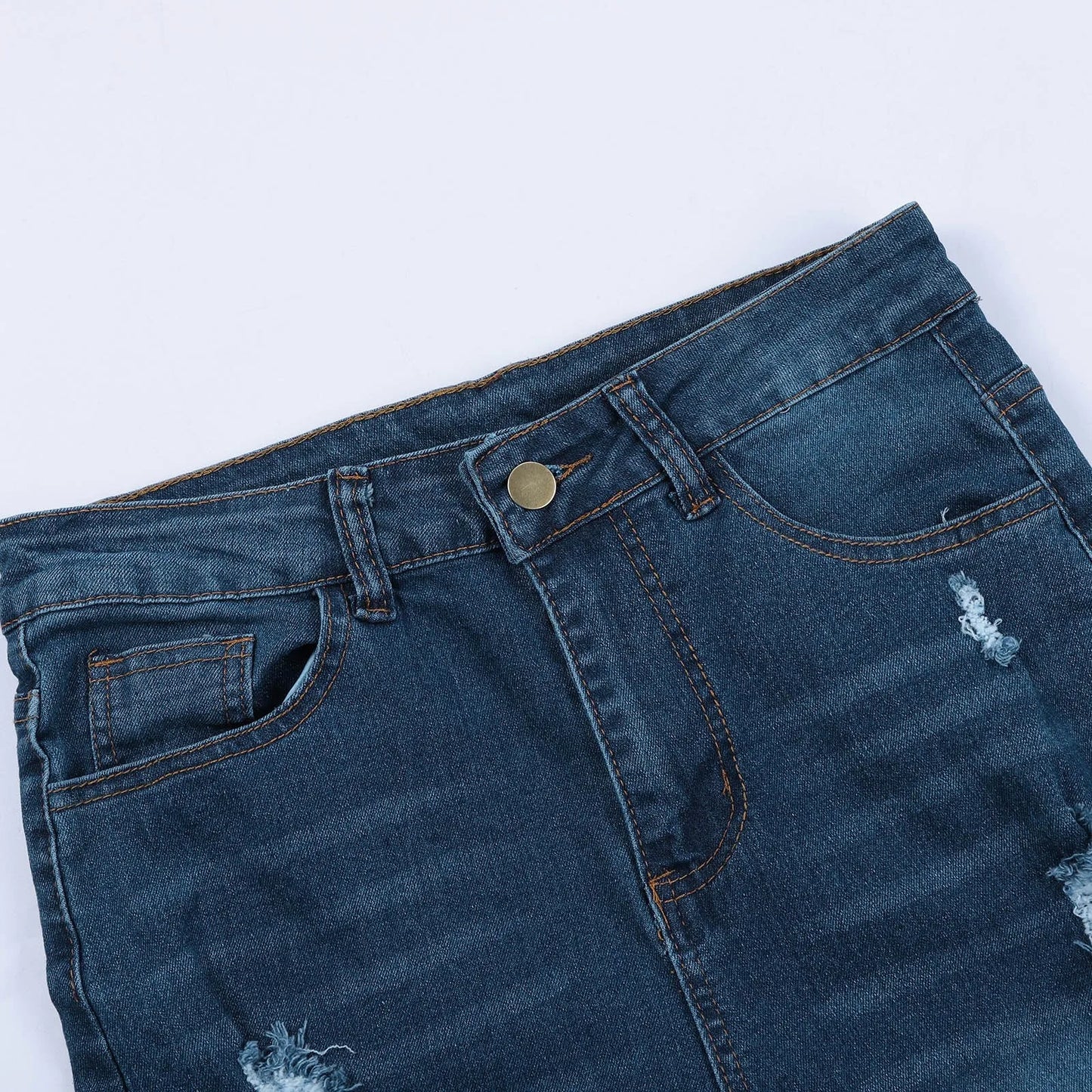 Hole Denim Trousers For Women Skinny Ripped Jeans Small Feet Slim Denim Pants Buttocks Ripped Jeans Women'S Denim Pants