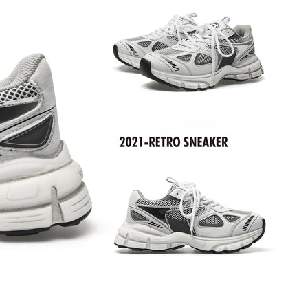 Women's Luxary Chunky Sneakers 2025 trend Fashion Mesh Breathable Shoes for Men Sports Running Casual Ladies Fitness Vulcanize