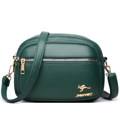 High Quality Soft Leather Purse Fashion Women Shoulder Messenger Bag Multi-pocket Wear-resistant Bag Luxury Ladies Handbag Sac