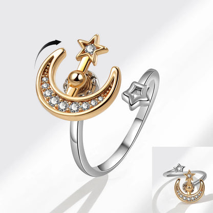 VENTFILLE 925 Sterling Silver Sunflower Diamond Zircon Rotatable Ring For Women Gift Relieve Stress Ring Jewelry Wholesale